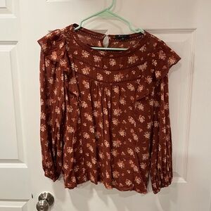 Madewell Rust Floral Blouse
